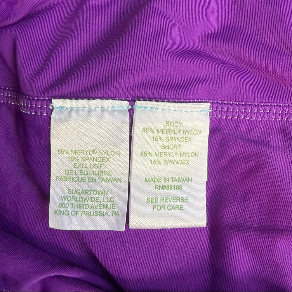 Lilly Pulitzer Luxletic Gardenia Skort Sz S Don’t Wanna Leaf UPF Skirt Shorts EC - Picture 10 of 11